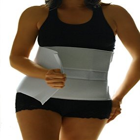 Alpha Medical Abdominal Binder for Men and Women | Postpartum Wrap | Stomach Support | Surgical Binder | Hernia Support Abdominal Binder | Post Surgery Stomach Wrap| Bariatric | Tummy Tuck | L0625 (10" High ; 38"-50" Around Waist)