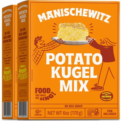 Manischewitz Potato Kugel Mix, 6oz (2 Pack) Gluten Free, No MSG, Traditional Style Potato Latke Mix