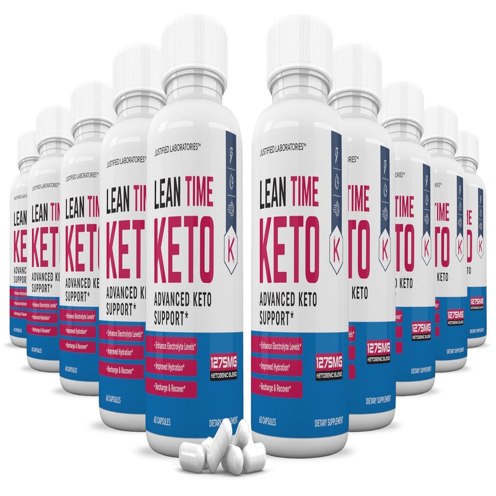 (10 Pack) Lean Time Keto Pills 1275MG New & Improved Formula Contains Apple Cider Vinegar Extra Virgin Olive Oil Powder Green Tea Leaf 600 Capsules