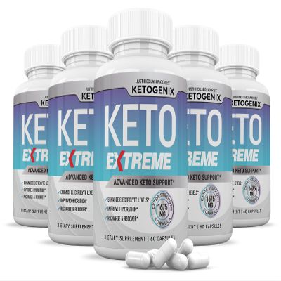 (5 Pack) Ketogenix Extreme Keto Pills 1675MG New & Improved Formula Contains Apple Cider Vinegar Extra Virgin Olive Oil Powder Green Tea Leaf 300 Capsules