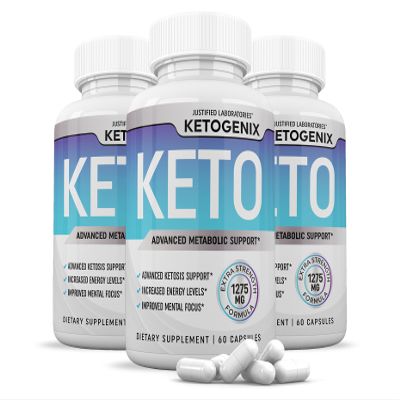 (3 Pack) Ketogenix Keto Pills 1275MG New & Improved Formula Contains Apple Cider Vinegar Extra Virgin Olive Oil Powder Green Tea Leaf 180 Capsules