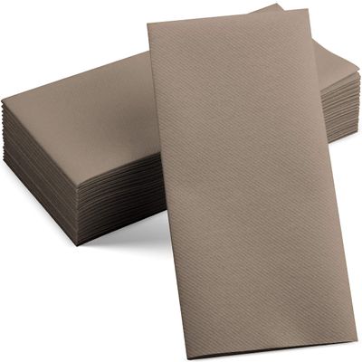 50-Pack Disposable Linen-Feel Beige Napkins, 12" x 17" Cloth-Like Paper Dinner Napkins For Wedding, Bathroom, Party Or Event