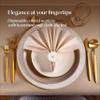 50-Pack Disposable Linen-Feel Burgundy Napkins, 12" x 17" Cloth-Like Paper Dinner Napkins For Wedding, Bathroom, Party Or Event view 4