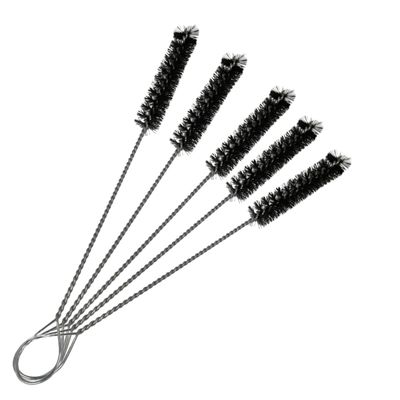 SnowTree - 5 Pack Fan Tip Nylon Bristle Cleaning Brush for Glass Pieces - Anti Scratch Fan Tip to Protect Glass Surfaces and Tubes