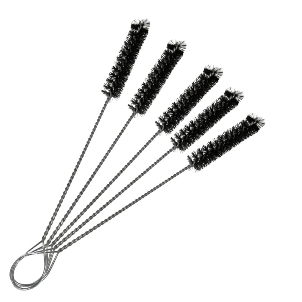 SnowTree - 5 Pack Fan Tip Nylon Bristle Cleaning Brush for Glass Pieces - Anti Scratch Fan Tip to Protect Glass Surfaces and Tubes