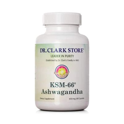 Dr Clark Store Ashwagandha Supplement  650mg, 60 Capsules, Supports Everyday Wellbeing, Energy & Mood Balance