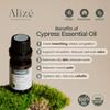 Aliz Aromatherapy Organic Cypress Essential Oil USDA Certified, Therapeutic Grade, 100% Natural & Pure, Cypress Oil for Skin, Hair Removal, for Diffusers for Home 10ml-0.33 fl oz view 2
