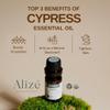 Aliz Aromatherapy Organic Cypress Essential Oil USDA Certified, Therapeutic Grade, 100% Natural & Pure, Cypress Oil for Skin, Hair Removal, for Diffusers for Home 10ml-0.33 fl oz view 3