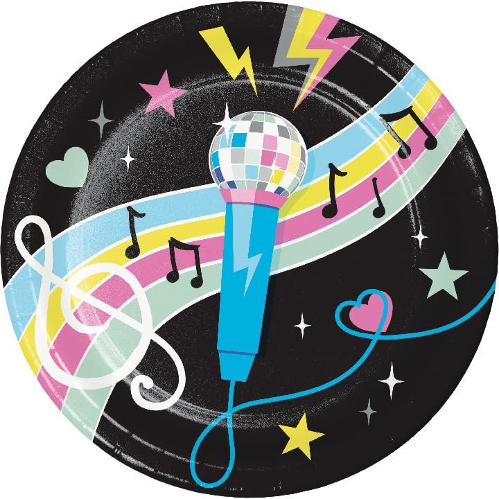 Trendware Birthday Beats Disco Party Dinner Plates, 24 ct