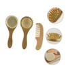 ifundom Wool Brush Set Baby Hair Brush Comb Grooming Set Newborn Scalp Massager Present for Toddlers view 2