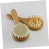 ifundom Wool Brush Set Baby Hair Brush Comb Grooming Set Newborn Scalp Massager Present for Toddlers view 3