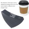 50 Pcs Coffee Cup Sleeves Adjustable Paper Cup Jacket Disposable Cup Heat Insulating Cover Hot Drink Holder for 10oz-20oz Paper Cups view 2