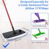 4 Pack Mop Heads Replacements Compatible with Cedar Hard Wood Flooring 'N More Ultra-fine Fiber mop - Microfiber Mop Refills for Cedar Mop Wet and Dry Use 15x8 Inch Pads view 3