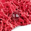 FRILLZ Crinkle Cut Paper Shred Filler for Baskets, Gifts, Packing and Protecting your Mother's Day, Christmas, Holiday, Valentine's, and other events (1 pound, Red) view 1