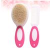 VICASKY 2pcs Pink Hair Care Set Newborn Hair Brush Comb Ergonomic Design for Gentle Scalp Care for Boy Girl Soft Rounded Bristles for Delicate Skin view 3