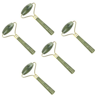 Beatifufu 5pcs Natural Jade Eye and Face Roller Skin Care Tool for Eye Puffiness and Aging Portable Beauty Roller