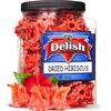 Dried Candied Hibiscus Flowers Edible by Its Delish, 16 OZ Jumbo Container | Sweetened Dried Hibiscus Flower for Tea Cocktail Drinks Garnish Dehydrated Fruit | Edible Roses | Vegan & Kosher view 1