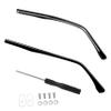 Beaupretty Replacement Eye Glasses Arms Brown Eyeglass Arm Replacement Glasses Temples view 1