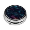The Girl in The Dreamround Pill Box, 3 Compartments Round Pill Box Organizer for Purse Or Pocket, Portable Travel Pill Box view 2