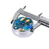 Blue Underwater World of Fishround Pill Box, 3 Compartments Round Pill Box Organizer for Purse Or Pocket, Portable Travel Pill Box view 4