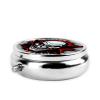 Red and Black Evil Ghostround Pill Box, 3 Compartments Round Pill Box Organizer for Purse Or Pocket, Portable Travel Pill Box view 3