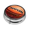 Basketball Backgroundround Pill Box, 3 Compartments Round Pill Box Organizer for Purse Or Pocket, Portable Travel Pill Box view 2