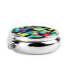 Square Geometry Diagramround Pill Box, 3 Compartments Round Pill Box Organizer for Purse Or Pocket, Portable Travel Pill Box view 3