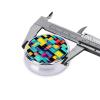 Square Geometry Diagramround Pill Box, 3 Compartments Round Pill Box Organizer for Purse Or Pocket, Portable Travel Pill Box view 4