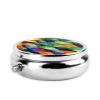 Rainbow Fish Scaleround Pill Box, 3 Compartments Round Pill Box Organizer for Purse Or Pocket, Portable Travel Pill Box view 3