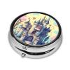 Fairytale Castleround Pill Box, 3 Compartments Round Pill Box Organizer for Purse Or Pocket, Portable Travel Pill Box view 2