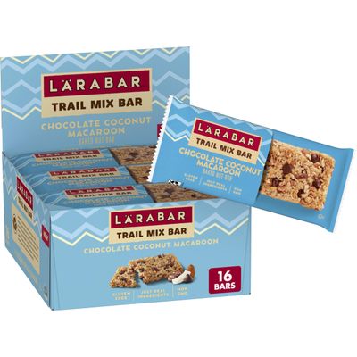 Larabar Trail Mix Bars, Chocolate Coconut Macaroon, Gluten Free Baked Nut Bar, 16 Count, 16.96 oz
