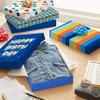 Hallmark Designed Shirt Boxes with Lids (8 Boxes: 2 Each of Orange and Blue Stripes, Plaid, Dots, Happy Birthday) for Birthdays, Father's Day, Graduations view 2