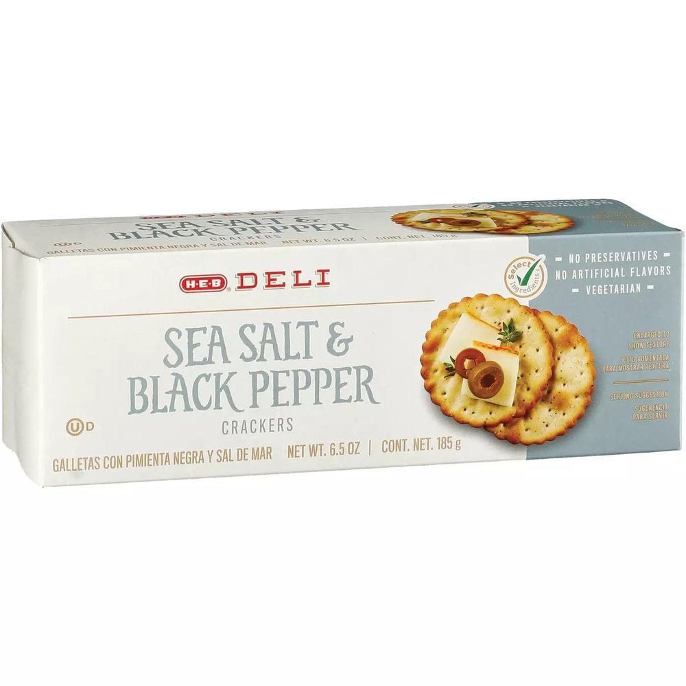 HEB HEB Sea Salt & Black Pepper Deli Crackers 2 boxes