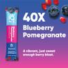 IQMIX Hydration Electrolyte Powder  4-in-1 Formula for Hydration, Mental Clarity, Mood and Recovery  Sugar-Free Drink Mix, Keto, Magnesium L-Threonate, Lions Mane  40 Count Blueberry Pomegranate view 2