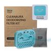 Home Zone Living CleanAura Deodorizing Filter Kit with Charcoal Filter Bag and Magnetic Sticker, Helps Eliminate Odor at Home view 1