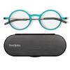 Always With You ThinOptics Reading Glasses - Ultra Thin and Lightweight Readers with Case - Special Edition Colors - Round Teal 2.0x view 1