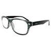 Incredible Bargains The Santorini Classic Retro Square Reading Glasses + 1.75 Silver Blue Stripe view 2