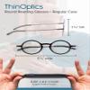 Always With You ThinOptics Reading Glasses - Ultra Thin and Lightweight Readers with Case - Special Edition Colors - Round Green 1.0x view 4