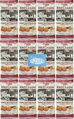 HK Anderson Peanut Butter Filled Pretzel Nuggets, 2.5 Ounce Bag (Pack of 12) Bundled by SUPERDEALS with mystery gift