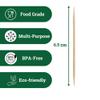 1000 Pack Bamboo Wooden Toothpicks, Natural Tooth Picks for Appetizers, Olive, Barbecue, Fruit, Party Cocktails  Disposable Large Round Teeth Cleaning Toothpicks  Sturdy Safe Double Sided Reusable view 2