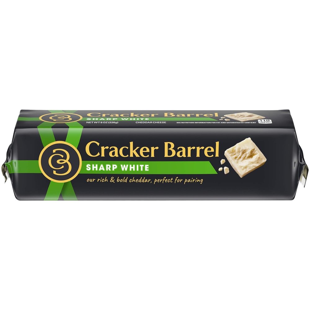 Cracker Barrel Sharp White Cheddar Cheese Chunk 8 oz Pack of 3