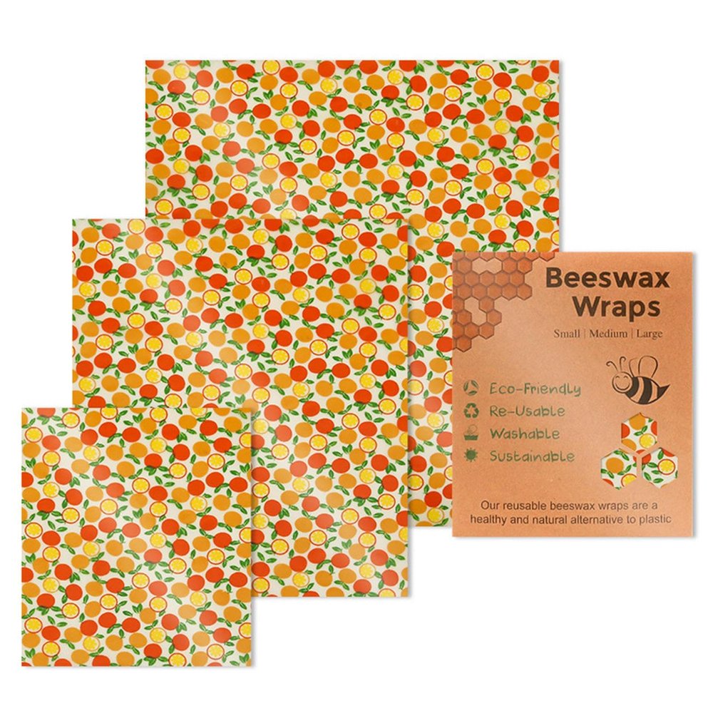 Beeswax Wrap, 3 Pack Reusable Food Wrap, Sandwich Paper Wrap, eco-friiendly Beeswax Food Wrap Set, Floral Food Wrapping Paper, Sustainable Food Storage Wrap For Foo