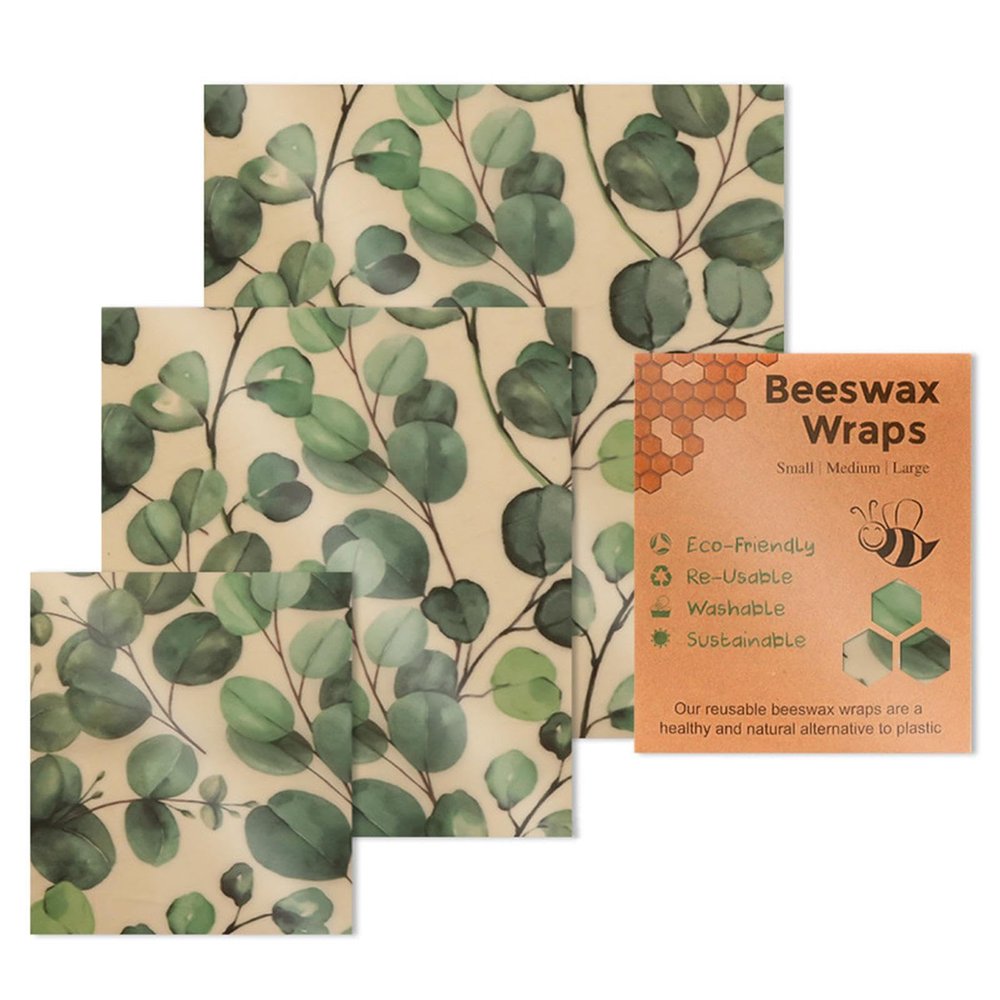 Beeswax Wrap, 3 Pack Reusable Food Wrap, Sandwich Paper Wrap, eco-friiendly Beeswax Food Wrap Set, Floral Food Wrapping Paper, Sustainable Food Storage Wrap For Foo