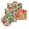 Beeswax Wrap, 3 Pack Reusable Food Wrap, Sandwich Paper Wrap, eco-friiendly Beeswax Food Wrap Set, Floral Food Wrapping Paper, Sustainable Food Storage Wrap For Foo view 2