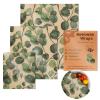 Beeswax Wrap, 3 Pack Reusable Food Wrap, Sandwich Paper Wrap, eco-friiendly Beeswax Food Wrap Set, Floral Food Wrapping Paper, Sustainable Food Storage Wrap For Foo view 3