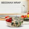 Beeswax Wrap, 3 Pack Reusable Food Wrap, Sandwich Paper Wrap, eco-friiendly Beeswax Food Wrap Set, Floral Food Wrapping Paper, Sustainable Food Storage Wrap For Foo view 4