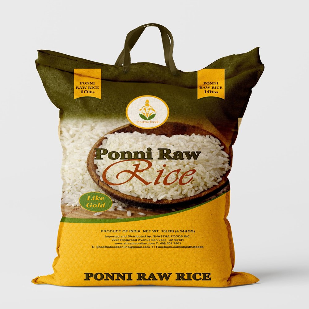 Shastha Ponni Raw Rice 10 Lbs (4.54 Kgs)