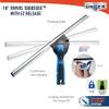 Unger Professional Connect and Clean 18 Swivel Window and Glass Cleaning Squeegee with EZ Change, Large Surfaces with Streak-Free Results, Swiveling Head for Corners and Edges, Rubber Replacement view 3