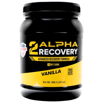 2ALPHA Recovery Vanilla - Protein Shake with Hydrolyzed Whey Isolate and Essential Nutrients for Shooters, 25g Protein for Muscle Recovery - 566g