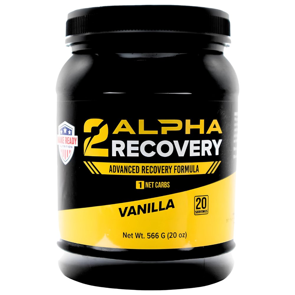 2ALPHA Recovery Vanilla - Protein Shake with Hydrolyzed Whey Isolate and Essential Nutrients for Shooters, 25g Protein for Muscle Recovery - 566g